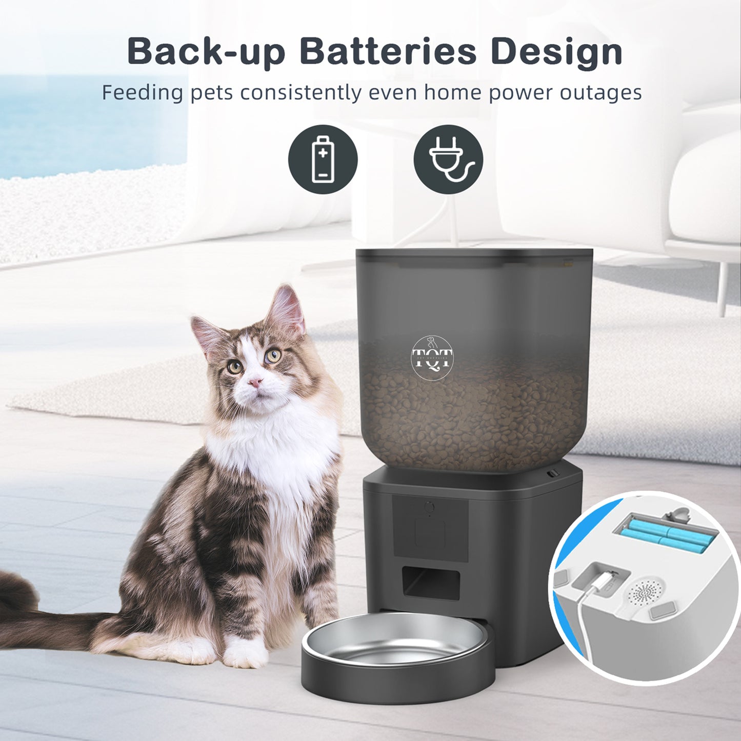 TQT Automatic Pet Food Dispenser