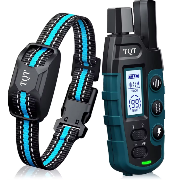 TQT Dog Shock Collar - 3300Ft Training Collar with Remote for 5-120lbs Small Medium Large Dogs Rechargeable Waterproof e Collar