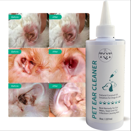 TQT Dog Ear Cleaner – Pet Ear Wash to Support Itchy, Infection Prone Ears, Yeast and Wax.