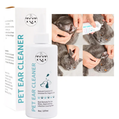 TQT Dog Ear Cleaner – Pet Ear Wash to Support Itchy, Infection Prone Ears, Yeast and Wax.