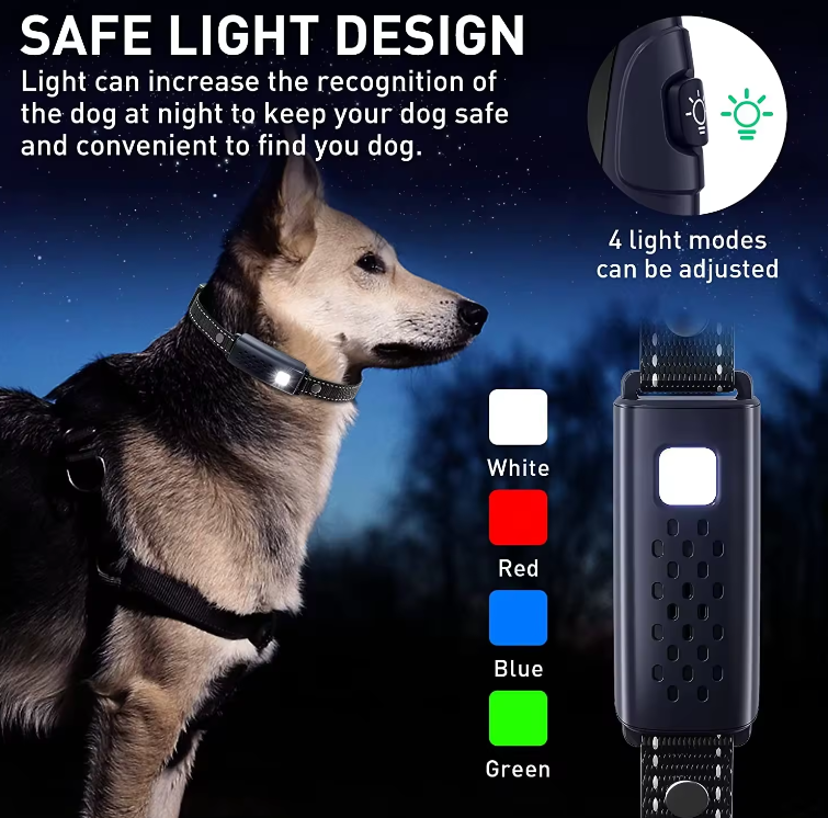 TQT Dog Shock Collar - 4000FT Dog Training Collar with Remote Waterproof e Collar with Flashing Light, Adjustable